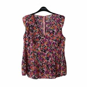 ⭐️ Anthropologie ($78) Nanette Lapore Floral Peblum Sleeveless Blouse - PTP 22